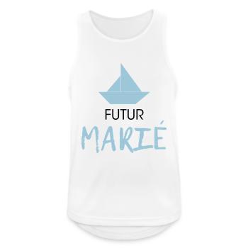 futur marié - Débardeur respirant Homme - blanc - Devant - Nick (188cm)