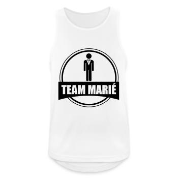TEAM marié - équipe du marié - EVG - Débardeur respirant Homme - blanc - Devant - Nick (188cm)