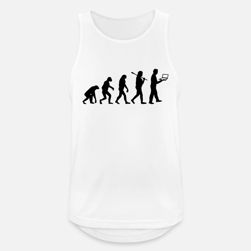 NERD EVOLUTION - Men's Breathable Tank Top - white