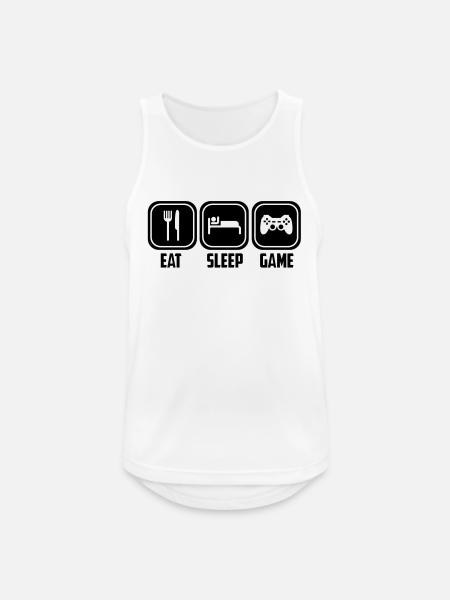 eat sleep game - Men's Breathable Tank Top - white