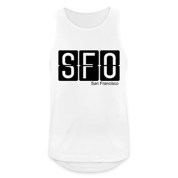 San Francisco - Männer Tank Top atmungsaktiv - Weiß - Vorne - Nick (188cm)