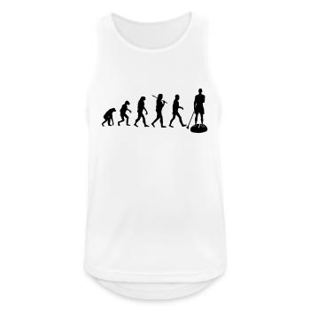 SUP Evolution Geschenk - Männer Tank Top atmungsaktiv - Weiß - Vorne - Nick (188cm)