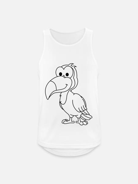 Tukan Comic Animal - Men's Breathable Tank Top - white