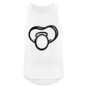 Schnuller Vector - Männer Tank Top atmungsaktiv - Weiß - Vorne - Nick (188cm)