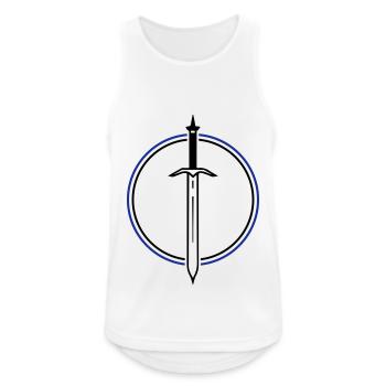 Schwert Icon - Männer Tank Top atmungsaktiv - Weiß - Vorne - Nick (188cm)