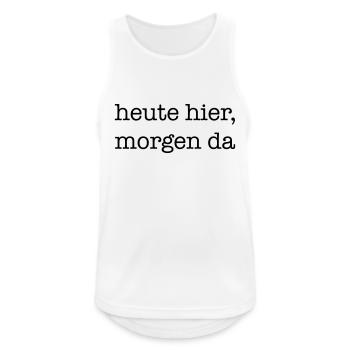reisen - Männer Tank Top atmungsaktiv - Weiß - Vorne - Nick (188cm)