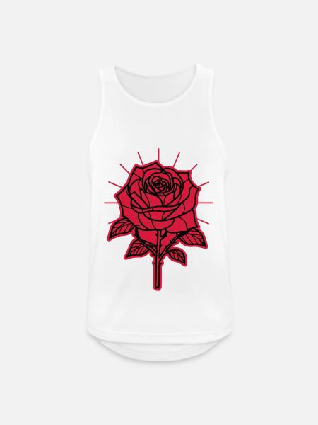 Rose Flower Thorns - Men's Breathable Tank Top - white