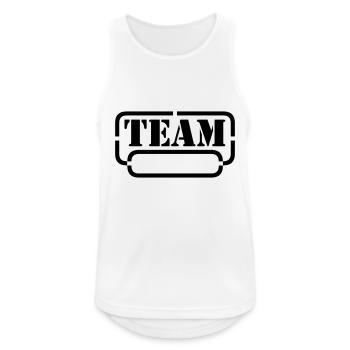name your team - Débardeur respirant Homme - blanc - Devant - Nick (188cm)