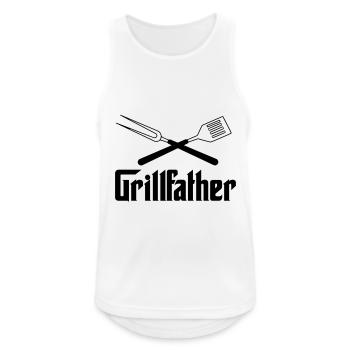 BBQ grilling - Men's Breathable Tank Top - white - Front - Nick (188cm)