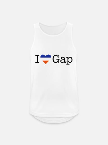 I love Gap - Männer Tank Top atmungsaktiv - Weiß