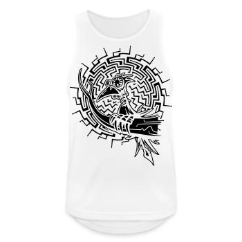 originofelectronic (negativ) - Männer Tank Top atmungsaktiv - Weiß - Vorne - Nick (188cm)