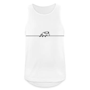 Sleeping Unicorn Line Art - Men's Breathable Tank Top - white - Front - Nick (188cm)