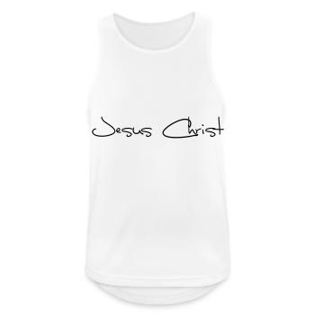 Jesus Christ - Männer Tank Top atmungsaktiv - Weiß - Vorne - Nick (188cm)