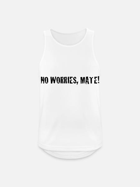 no worries mate ! - Men's Breathable Tank Top - white