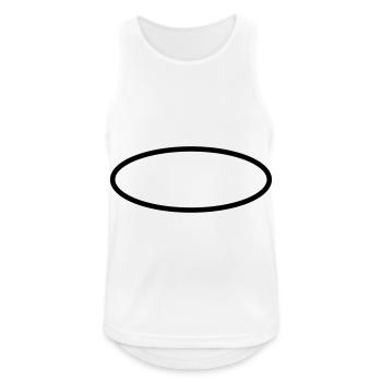 Oval Kreis Symbole - Männer Tank Top atmungsaktiv - Weiß - Vorne - Nick (188cm)