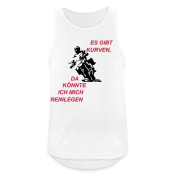 Es gibt Kurven - Männer Tank Top atmungsaktiv - Weiß - Vorne - Nick (188cm)