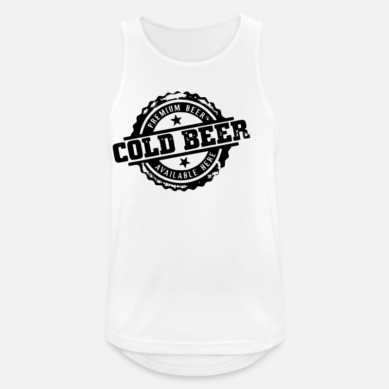 kaltes Bier - Männer Tank Top atmungsaktiv - Weiß