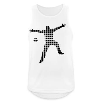 Handball Torwart - Männer Tank Top atmungsaktiv - Weiß - Vorne - Nick (188cm)