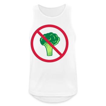 pas de brocoli zone de protection interdite vitamines saines - Débardeur respirant Homme - blanc - Devant - Nick (188cm)
