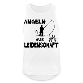 Angeln - Männer Tank Top atmungsaktiv - Weiß - Vorne - Nick (188cm)