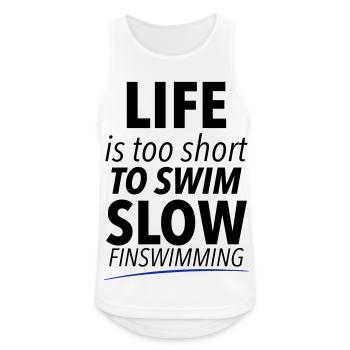 Finswimming - Männer Tank Top atmungsaktiv - Weiß - Vorne - Nick (188cm)