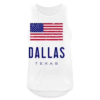 Dallas /// Texas - Débardeur respirant Homme - blanc - Devant - Nick (188cm)