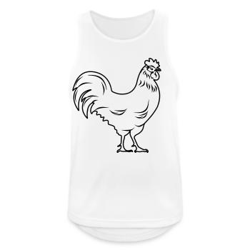 Rooster transparent - Men's Breathable Tank Top - white - Front - Nick (188cm)