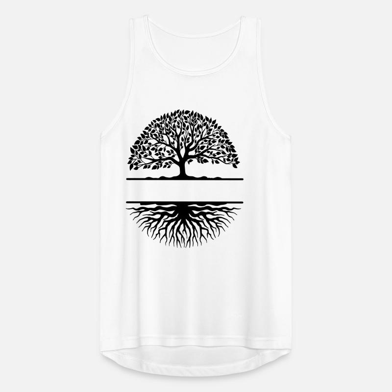 Tree with roots banner Men's Breathable Tank Top