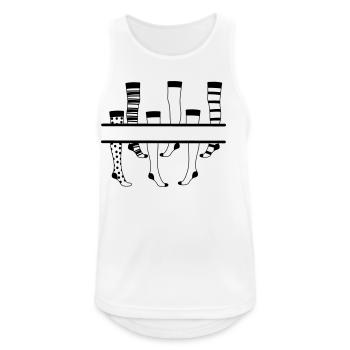 Pantyhose logo - Men's Breathable Tank Top - white - Front - Nick (188cm)