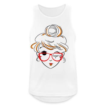Girl, forget it - Männer Tank Top atmungsaktiv - Weiß - Vorne - Nick (188cm)
