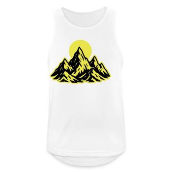 Berge Sonne - Männer Tank Top atmungsaktiv - Weiß - Vorne - Nick (188cm)