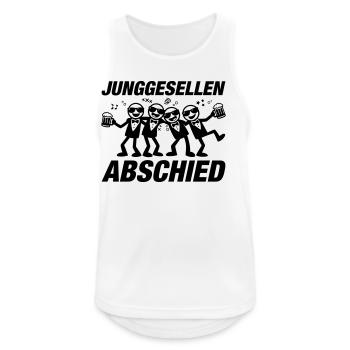 Bachelor party Jga Lustig - Men's Breathable Tank Top - white - Front - Nick (188cm)