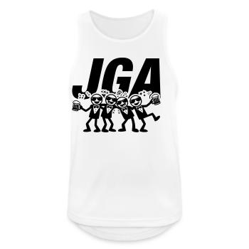 Junggesellenabschied Jga Lustig - Männer Tank Top atmungsaktiv - Weiß - Vorne - Nick (188cm)
