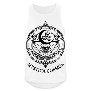 mystica cosmos - Débardeur respirant Homme - blanc - Devant - Nick (188cm)