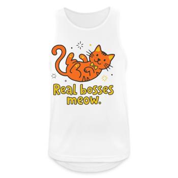 Real bosses meow cat - Men's Breathable Tank Top - white - Front - Nick (188cm)