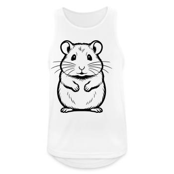 hamster - Débardeur respirant Homme - blanc - Devant - Nick (188cm)