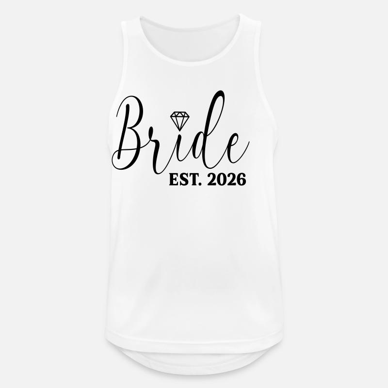 Brauthochzeit 2026 - Männer Tank Top atmungsaktiv - Weiß