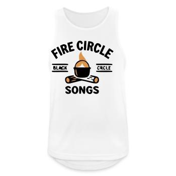 Campfire Kettle Cooking Outdoor Camping - Men's Breathable Tank Top - white - Front - Nick (188cm)