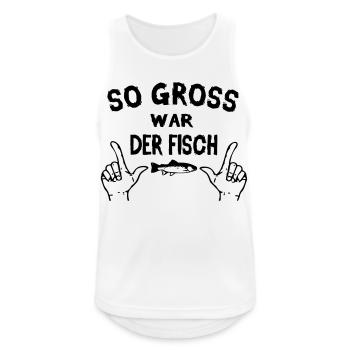 Angeln - Männer Tank Top atmungsaktiv - Weiß - Vorne - Nick (188cm)