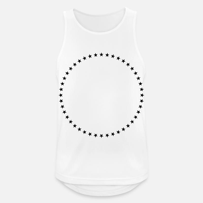 Star Circle Geometry - Men's Breathable Tank Top - white