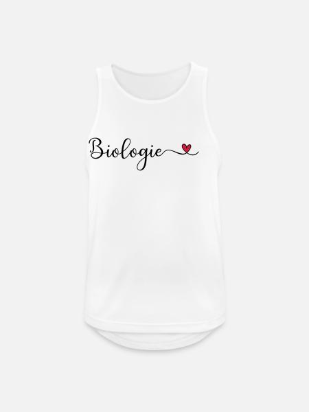 Biologie - Männer Tank Top atmungsaktiv - Weiß
