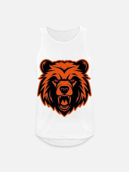 Bear Head - Men's Breathable Tank Top - white