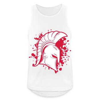 Casque Spartan Guerrier Sparta - Débardeur respirant Homme - blanc - Devant - Nick (188cm)