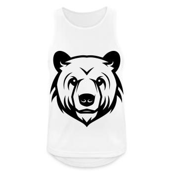 Eisbär Kopf Polar bär - Männer Tank Top atmungsaktiv - Weiß - Vorne - Nick (188cm)