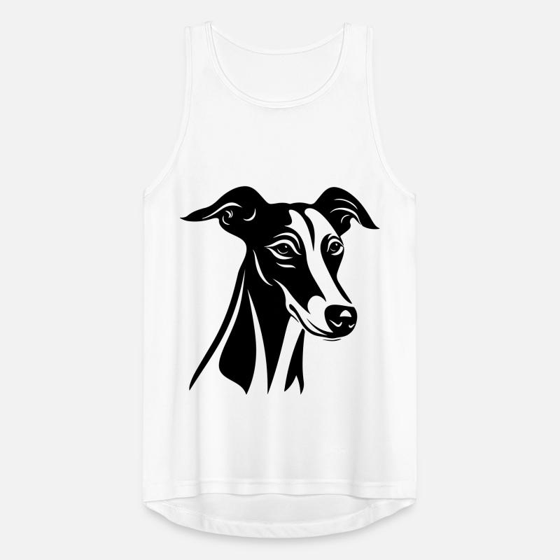 Greyhound Dog Head Men's Breathable Tank Top