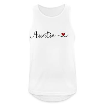 Auntie Typography with a Heart handwritten Font De - Men's Breathable Tank Top - white - Front - Nick (188cm)
