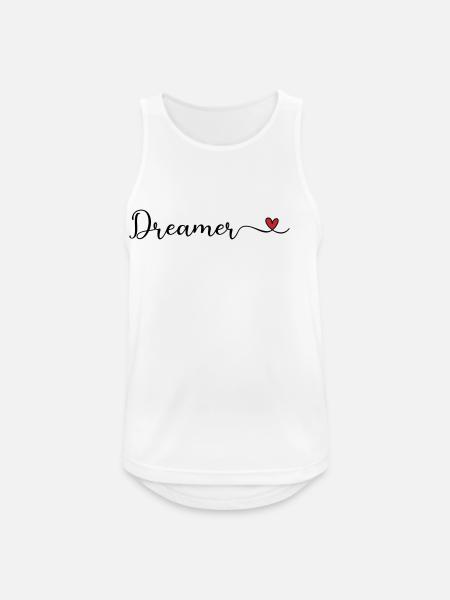 Dreamer-Design mit Herz - Männer Tank Top atmungsaktiv - Weiß