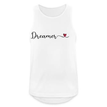 Dreamer Design au cœur - Débardeur respirant Homme - blanc - Devant - Nick (188cm)