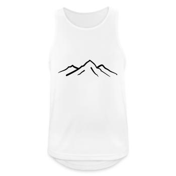 Berg, Berge - Männer Tank Top atmungsaktiv - Weiß - Vorne - Nick (188cm)