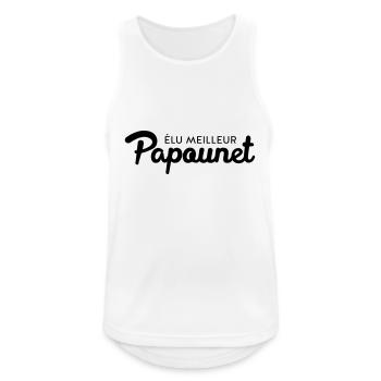 Elu Meilleur Papounet - Débardeur respirant Homme - blanc - Devant - Nick (188cm)